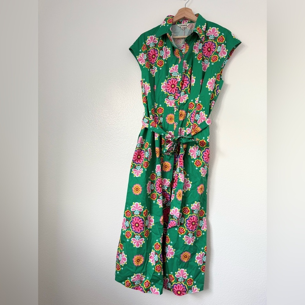Boden Rachel Cotton Midi Shirt Dress
Rich Emerald Meadow Posy women’s 8R NWT - Picture 7 of 12